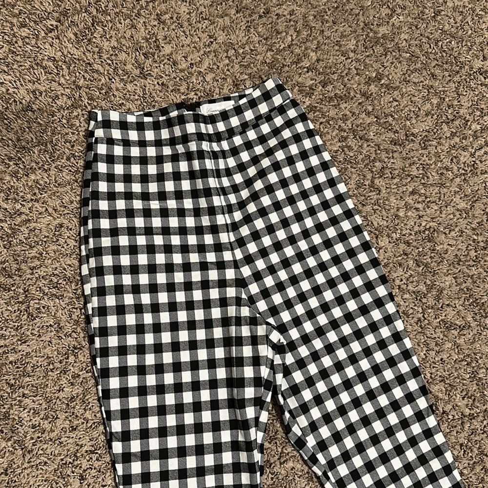 Lovers + Friends High Waisted Plaid Skinny Pants - Picture 2 of 5